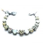 Mariana Bracelet Flower Shape Pearl, Clear, Champagne & Opal Austrian Crystals My Treasures Coll.
