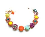 Bracelet By Mariana Woman Rich Turquoise Mineral and Opal Swarovski Crystals