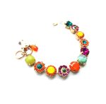 Bracelet By Mariana Woman Rich Turquoise Mineral and Opal Swarovski Crystals - Image 2