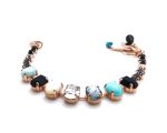 Mariana Bracelet Turquoise & White Shell & Clear,Blacks Austrian Crystals Zanzibar Africa Coll.