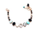 Mariana Bracelet Turquoise & White Shell & Clear,Blacks Austrian Crystals Zanzibar Africa Coll. - Image 2