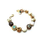 Mariana Bracelet Elegant Tiger Eye Mineral ,Topaz & White Opal Austrian Crystals Serai Cocktail Hour Coll. - Image 2