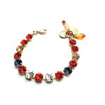 Mariana Bracelet Clear, Light Peach, Denim Blue, Hyacinth Austrian Crystals Gelato The Sweet Life Coll. - Image 2