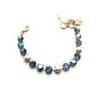 Mariana Bracelet Round Pearls & Blues Austrian Crystals My Treasures Coll. - Image 2