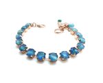 Bracelet By Mariana Woman Beautiful Blue Rhinestone Swarovski Crystals - Image 3