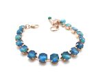 Bracelet By Mariana Woman Beautiful Blue Rhinestone Swarovski Crystals