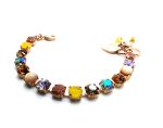 Mariana Bracelet Round Quartz Mineral & Colorful Austrian Crystals The Sweet Life Coll. - Image 2