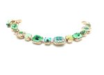 Mariana Bracelet Charming Green Quartz Mineral & Greens Swarovski Crystal Silk Road Coll. - Image 2