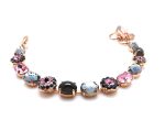 Mariana Bracelet Gorgeous Floral Greys & Pinks Austrian Crystals Madagascar Africa Coll. - Image 2
