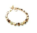 Mariana Bracelet Topaz, Champagne & Dorado Swarovski Crystals My Treasures Coll. - Image 3