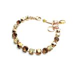 Mariana Bracelet Topaz, Champagne & Dorado Swarovski Crystals My Treasures Coll. - Image 2