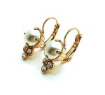 Mariana Earrings Exquisite Cream Pearl & Clear Swarovski Crystal My Treasures Coll. - Image 3