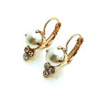 Mariana Earrings Exquisite Cream Pearl & Clear Swarovski Crystal My Treasures Coll.
