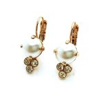 Mariana Earrings Exquisite Cream Pearl & Clear Swarovski Crystal My Treasures Coll. - Image 2