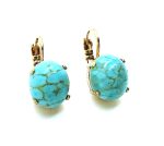Earrings By Mariana Woman Charming Oval Turquoise Swarovski Crystals - Image 2