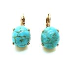 Earrings By Mariana Woman Charming Oval Turquoise Swarovski Crystals