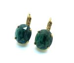 Earrings By Mariana Woman Gorgeous Oval Faceted Blue Topaz Mineral - Image 3