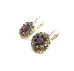 Mariana Earrings Guardian Angel Purple & Brown Swarovski Crystals Silk Road Coll. - Image 3