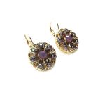 Mariana Earrings Guardian Angel Purple & Brown Swarovski Crystals Silk Road Coll. - Image 2