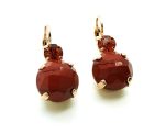 Earrings By Mariana Woman Faceted Jasper Mineral and Topaz Swarovski Crystals - Image 2