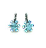Earrings By Mariana Woman Floral Aquamarine and AB Swarovski Crystals - Image 2