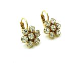 Earrings By Mariana Woman Flower Shape Clear Swarovski Crystals YG Plated - Image 2