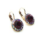 Earrings By Mariana Woman Beautiful Round Beaded Siam and AB Swarovski Crystals - Image 3