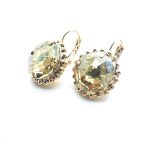 Mariana Earrings Octagon Golden Shadow Austrian Crystal My Treasures Coll. - Image 3