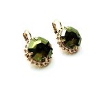Mariana Earrings Fashionable Octagon Shape Iridescent Green Swarovski Crystal My Treasures Coll. - Image 2