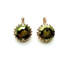 Mariana Earrings Fashionable Octagon Shape Iridescent Green Swarovski Crystal My Treasures Coll. - Image 3