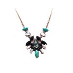Mariana Necklace Chandelier Black Swarovski Crystal, Shell & Turquoise Mineral Zanzibar Africa Coll. - Image 2