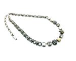 Mariana Necklace Fashionable Square & Floral Beaded Pearl Mineral with Clear, White Opal & AB Crystal Swarovski Casablanca Nostalgia Coll. - Image 3