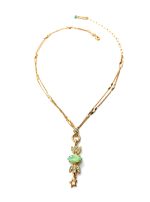Necklace Pendant By Mariana Woman Beautiful Chandelier Opal and Peridot Swarovski Crystals - Image 2