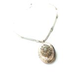 Necklace Pendant By Mariana Woman Oval Locket Peach Swarovski Crystals - Image 3
