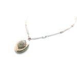 Necklace Pendant By Mariana Woman Oval Locket Peach Swarovski Crystals - Image 2