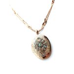 Mariana Necklace Oval Locket Pendant Blk Dia & AB Swarovski Crystals My Treasures Coll.