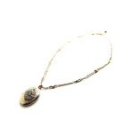 Mariana Necklace Oval Locket Pendant Blk Dia & AB Swarovski Crystals My Treasures Coll. - Image 3