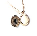 Mariana Necklace Oval Locket Pendant Blk Dia & AB Swarovski Crystals My Treasures Coll. - Image 2