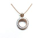 Mariana Necklace Pendant Simply Elegant Round Beaded Golden Shadow & White Opal Crystal Swarovski My Treasures Coll.