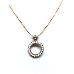 Mariana Necklace Pendant Simply Elegant Round Beaded Golden Shadow & White Opal Crystal Swarovski My Treasures Coll. - Image 3