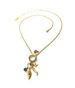 Necklace Pendant By Mariana Woman Charms Multi Color Swarovski Crystals - Image 3