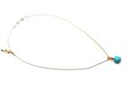 Mariana Necklace Pendant Turquoise Mineral & Orange Swarovski Crystal Africa Coll. - Image 3