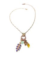 Mariana Necklace Pendant Marrakech Mineral & Colorful Swarovski Crystals My Treasures Coll. - Image 2