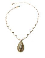 Mariana Necklace Pendant Colorful Pear Shaped Multi Color Austrian Crystals Nirvana Coll. - Image 2