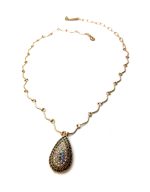 Mariana Necklace Pendant Pear Shaped Clear & Black Swarovski Crystals Nirvana Coll. - Image 3