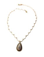 Mariana Necklace Pendant Pear Shaped Clear & Black Swarovski Crystals Nirvana Coll. - Image 2
