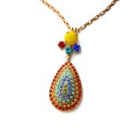 Mariana Necklace Pendant Pear Shaped Colorful Swarovski Crystals Fantasy Nirvana Coll.