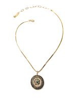Necklace Pendant By Mariana Woman Round Beaded Black Diamond Swarovski Crystals - Image 3