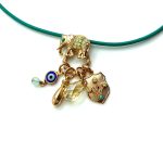 Mariana Necklace Pendant Elephant Beaded Greens Swarovski Crystals Silk Road Coll.