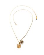 Mariana Necklace Pendant Coin & Star Glitzy Multi Color Swarovski Crystals Odyssey Coll. - Image 3